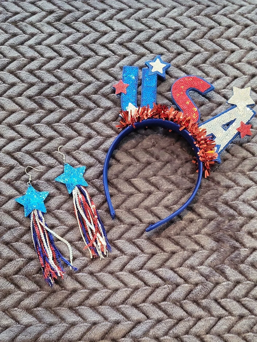 Patriotic Red, White & Blue USA Star Headband